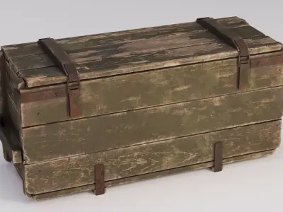 Military Crate Low-poly 3D model
