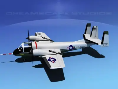 Grumman OV-1D Mohawk V09 3D model