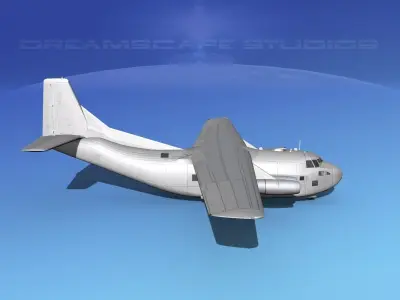 Fairchild C-123A Bare Metal 3D model