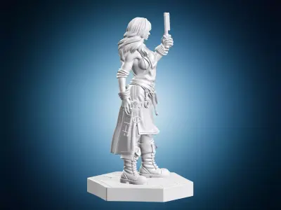 Female Butcher Miniature Figurine 3D print model