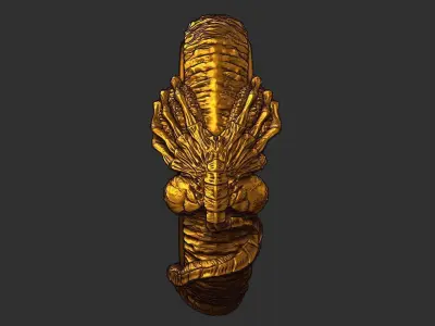Facehugger ring 3D print model