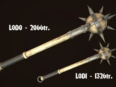 Mace 08 Low-poly 3D model