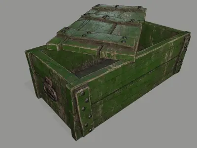 old chest Low-poly 3D model get