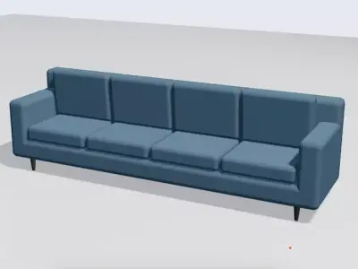 Modern Interior Furniture Kit Free low-poly 3D model