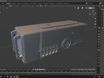 Sci-Fi Box Low-poly 3D model 6