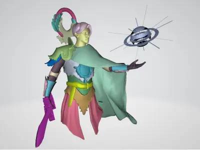 Char Crea Final - Knight of Lux Aeterna Low-poly 3D model