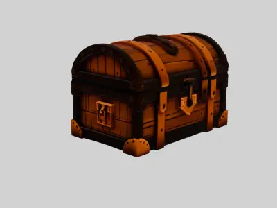 Treasure Chest Low-poly 3D model 17