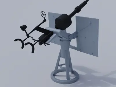 20mm Anti-Aircraft Gun 3D model