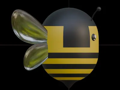 Spring Bee 3D Design Element 3D model