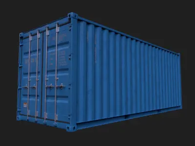 20 ft ISO Container detailed 3D model