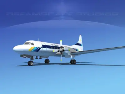 Convair CV-580 Hydro-Quebec 3D model