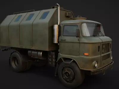 IFA w50 Truck  Low-poly 3D model