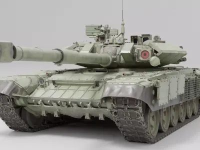 Tank Object 187 With X-shaped engine 3D Model 3D model