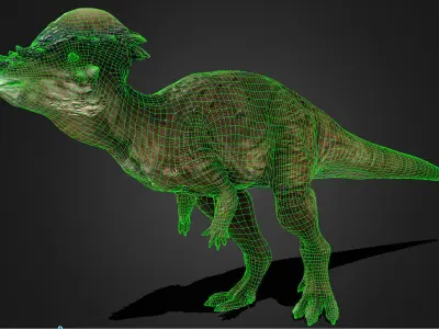 Pachycephalosaurus  Low-poly 3D model