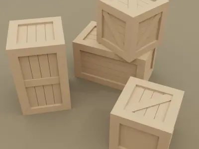 4 wooden crates 1-35 scale for military diorama 3D print model 3D print model