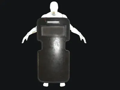 Police Shield Low-poly 3D model