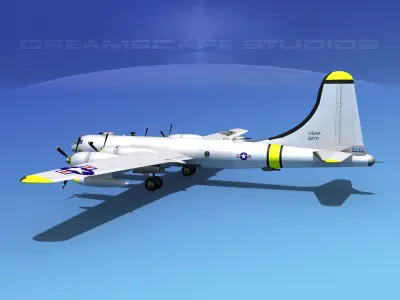 Boeing B-50 Superfortress V06 3D model
