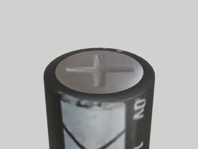 Electrolytic Capacitor Free 3D model