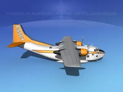 Fairchild C-123B Provider Essex Cargo 3D model