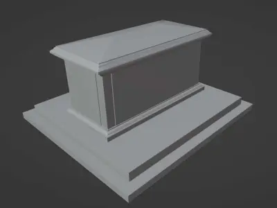 Tomb Grave Stone Sarcophagus Graveyard Cemetery Low-Poly Low-poly 3D model