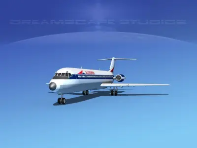 Douglas DC-9-40 Allegheny Airlines 1 3D model