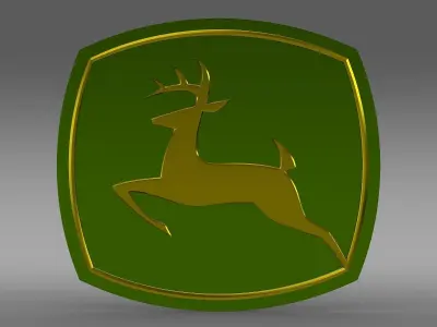 John Deer logo 3D model