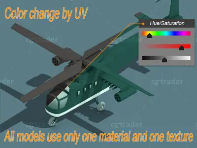 Low Poly Military Air Force Isometric Icon Low-poly 3D model