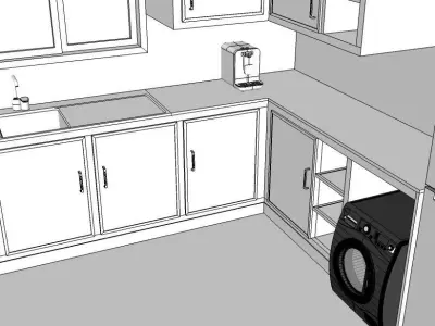 Kitchen mockup Free 3D model