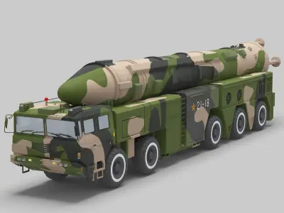 Chinese DF-21 Missile 3D model