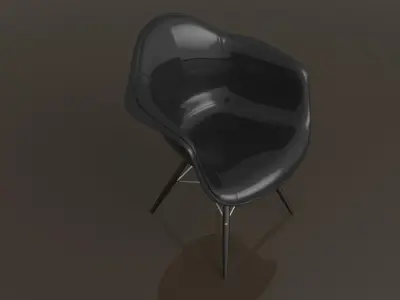 ChairBar teal chair Free 3D model