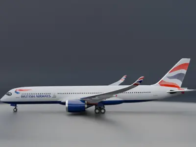Airbus A350-900 XWB British Airways Liveries 3D model