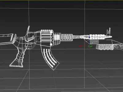 Mashine gun 3D model prototype design 3D model