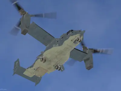 MV22-Osprey Ghost grey 3D model