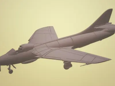 HAWKER HUNTER MK-56 1-72 SCALE HIGHLY DETAILED MODEL 3D print model