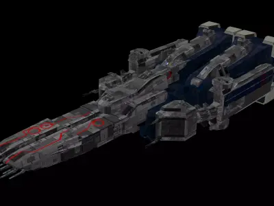 Macross SDF-1 Low-poly 3D model