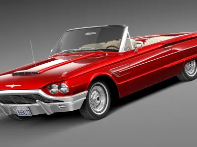 Ford Thunderbird Convertible 1965 3D model