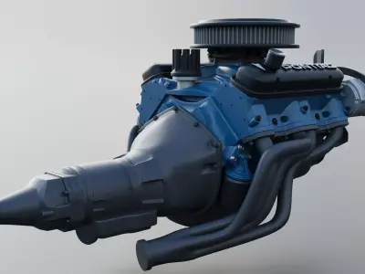 Pontiac 455 V8 Engine 3D print model