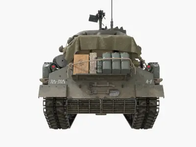  American Tank M4 Sherman Low-poly 3D model