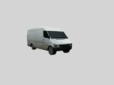 low poly van mercedes sprinter Free low-poly 3D model