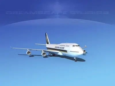 Boeing 747-8I Singapore Airlines 3D model