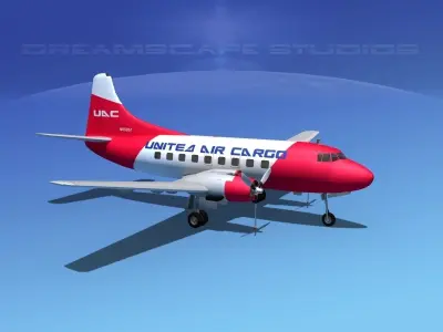 Martin 404 United Air Cargo 3D model