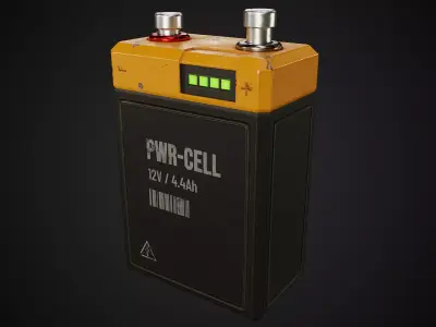 Battery PBR low-poly game ready Low-poly 3D model