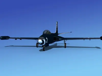 McDonnell F2H4 Banshee V06 3D model
