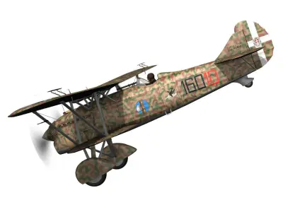 Fiat CR 32 - Italy Airforce - 160 Squadriglia 3D model