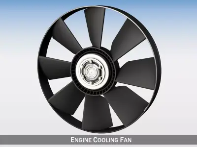 Engine cooling fan 3D model
