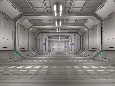 Sci Fi Corridor  3D model 78