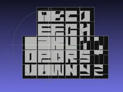 Alphabet Bookshelves Free 3D model