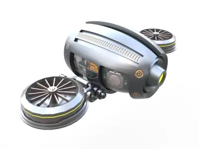 Space Drone SciFi Low-poly 3D model