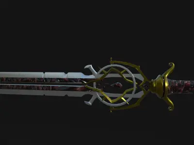 Fantasy Swords Vol 1 combo 4in1 Low-poly 3D model