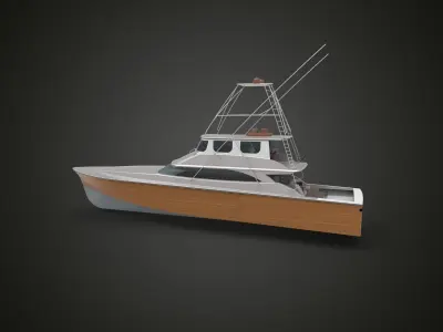 Simple luxury yacht 3D model